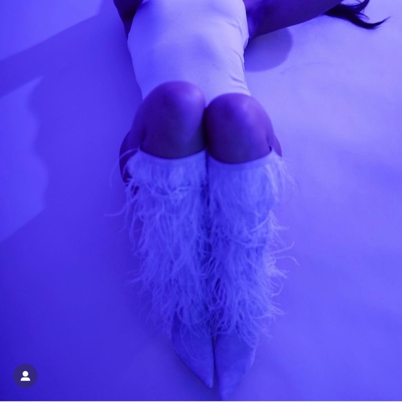 Jeffrey Campbell Shake Ya Boot- Baby Blue Size 7.5 Worn Once - Picture 6 of 6